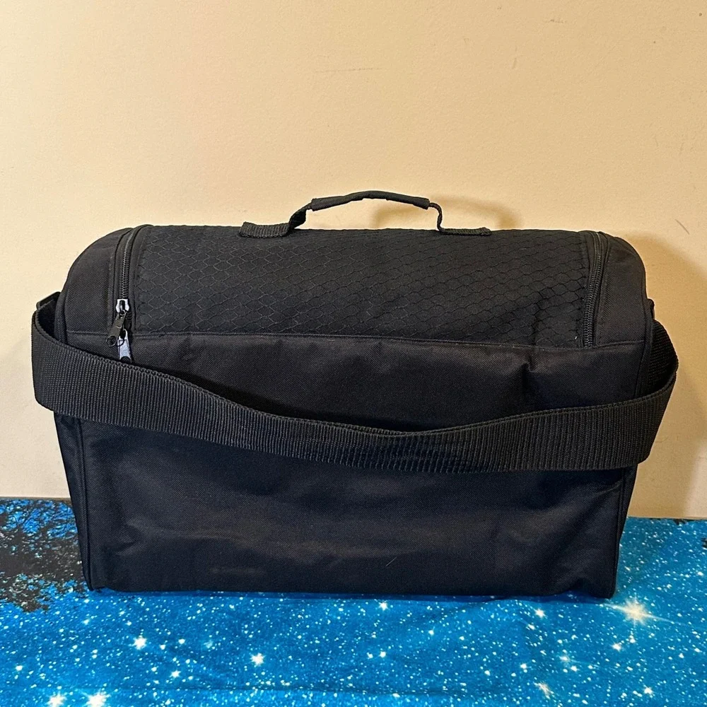 Drakkar Noir Mens Black Red Duffel Travel Gym Bag Shoulder Strap Promotional
